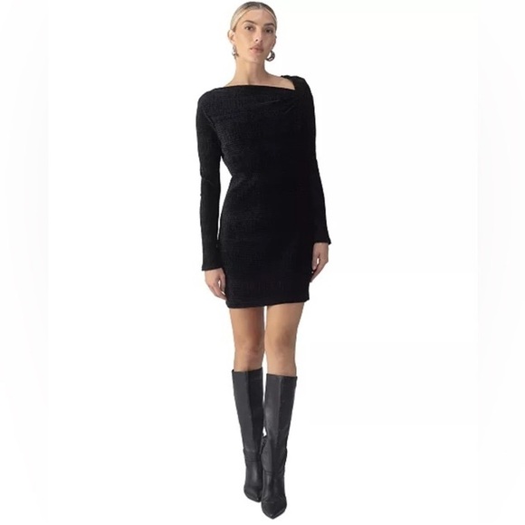 SANCTUARY Textured Velvet Witchy Dark Romantic Asymmetrical Whimsigoth Dress NWT - Picture 1 of 7